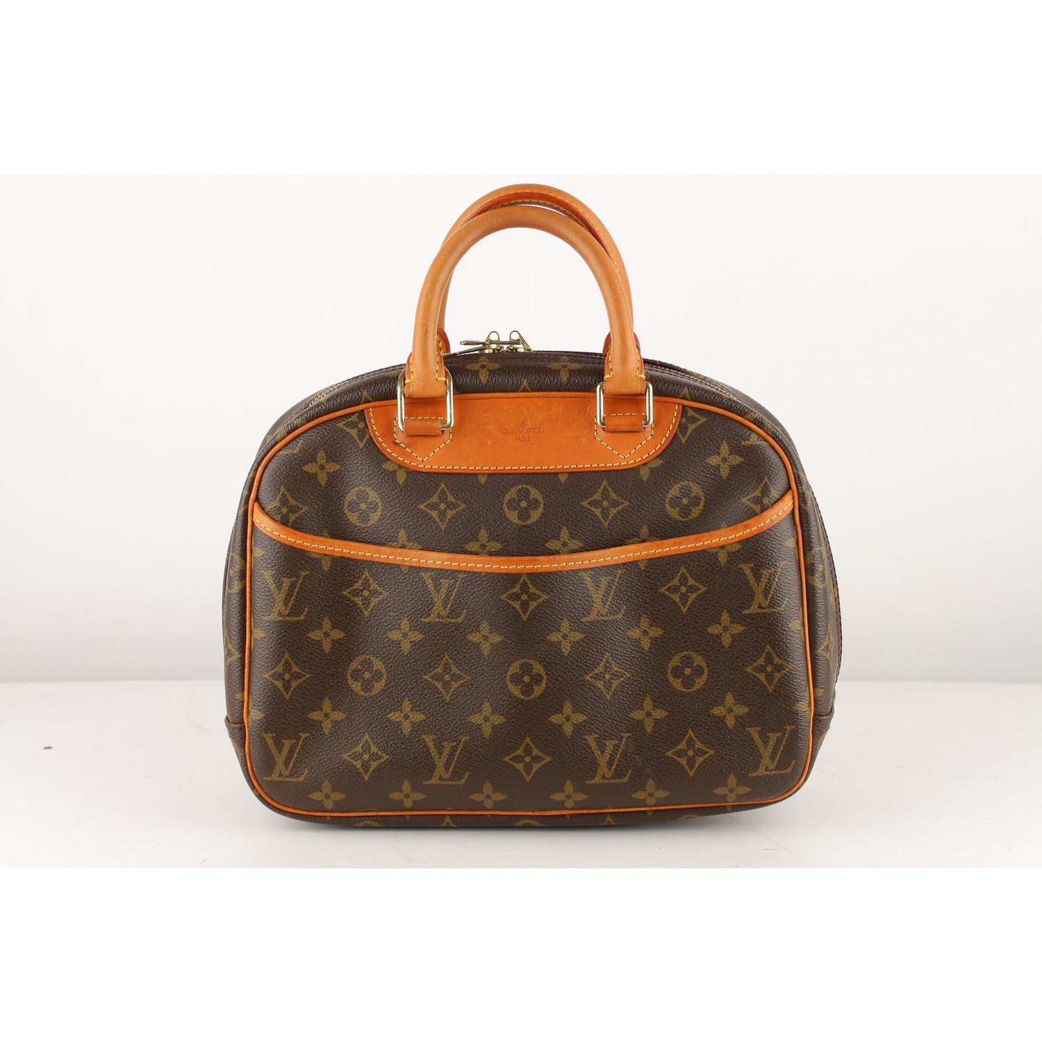 Louis Vuitton Vintage Brown Monogram Canvas Trouville Bag In Good Condition In Rome, Rome