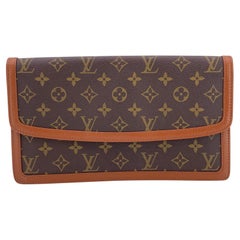 Louis Vuitton Vintage Brown Monogram Clutch Dame Bag GM M51818