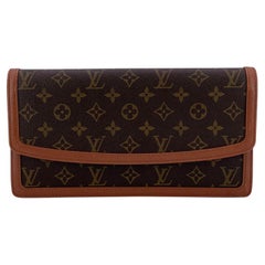 Louis Vuitton Vintage Brown Monogram Clutch Pochette Dame Bag