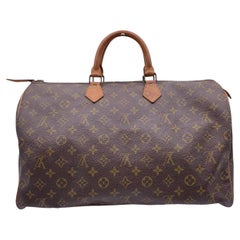 Louis Vuitton Vintage Canvas Brown Monogram Speedy 40 Bag Satchel