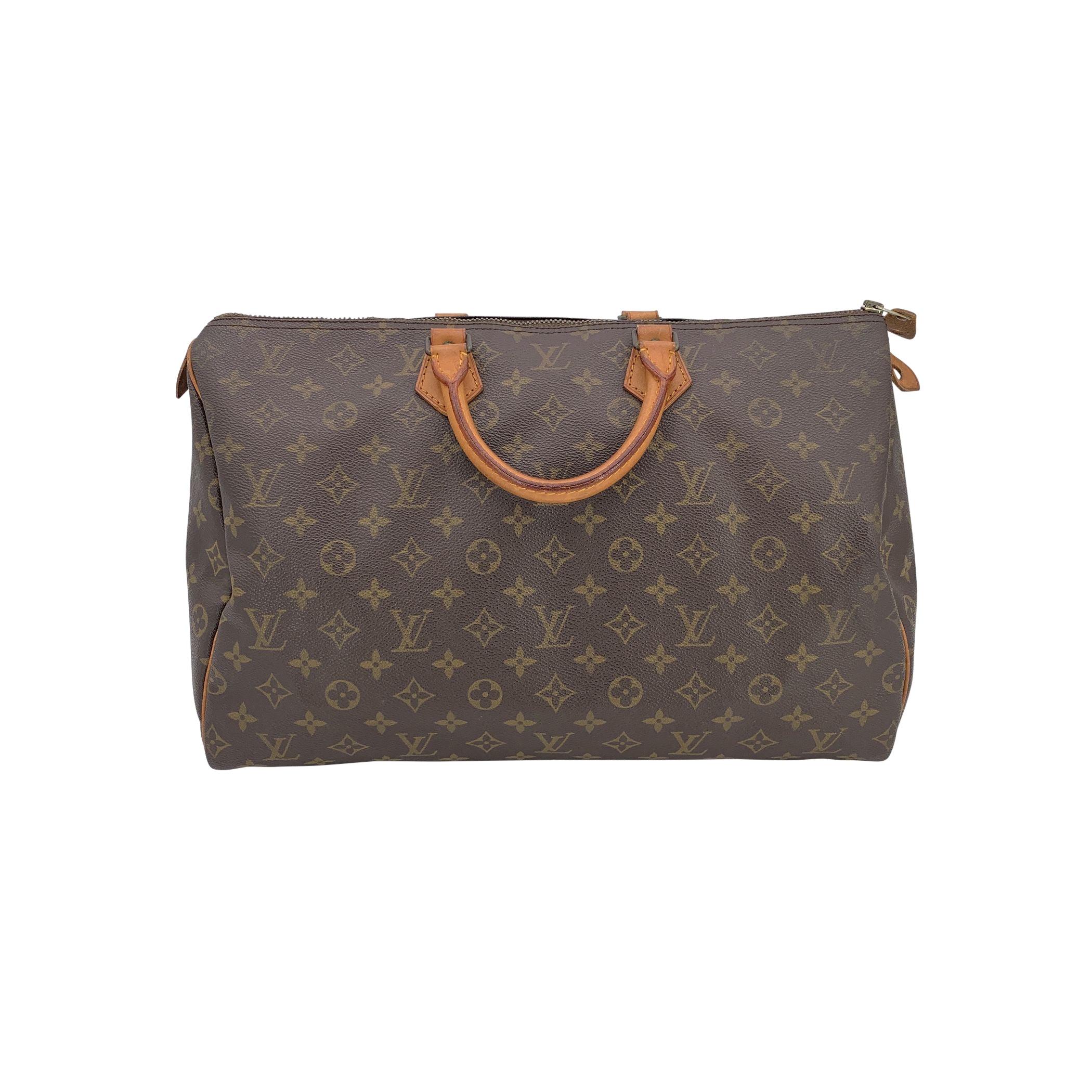 Noir Louis Vuitton - Sac à main vintage en toile monogrammée Speedy 40 en vente