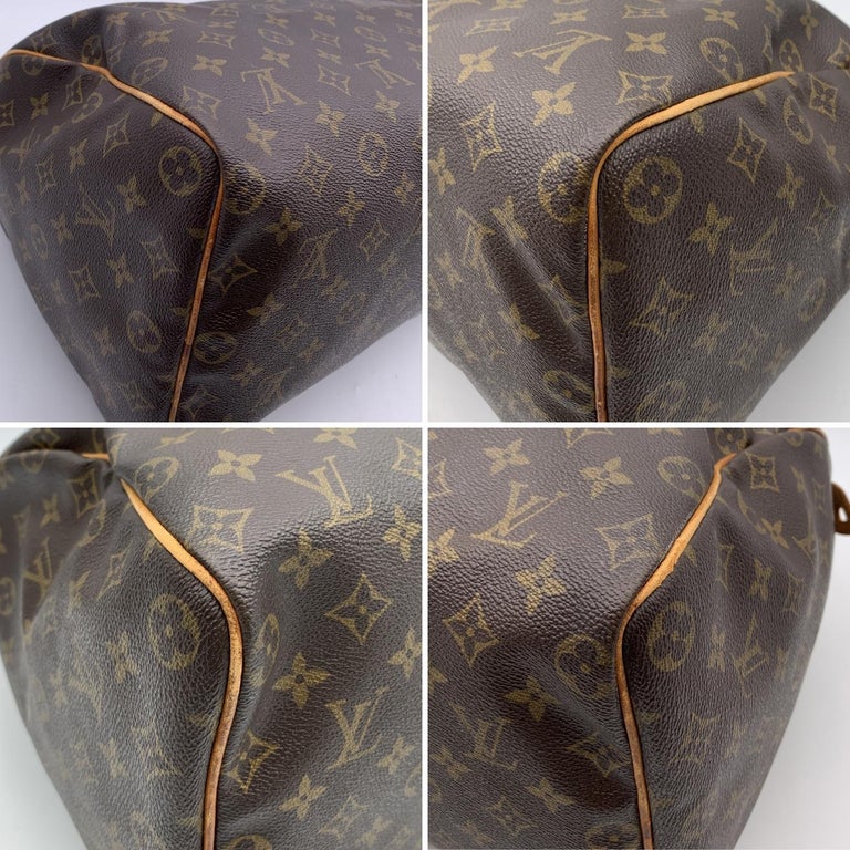 Louis Vuitton Vintage Canvas Brown Monogram Speedy 40 Bag Satchel For Sale  at 1stDibs