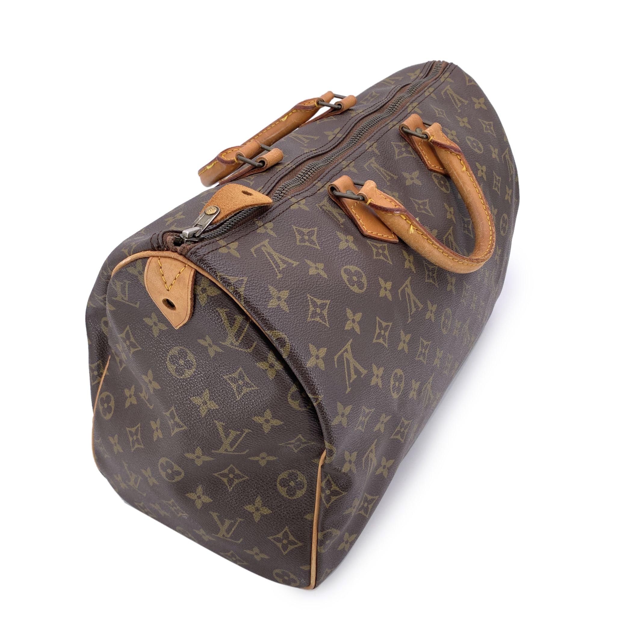 Louis Vuitton Vintage Canvas Monogram Speedy 40 Bag Satchel en venta 2