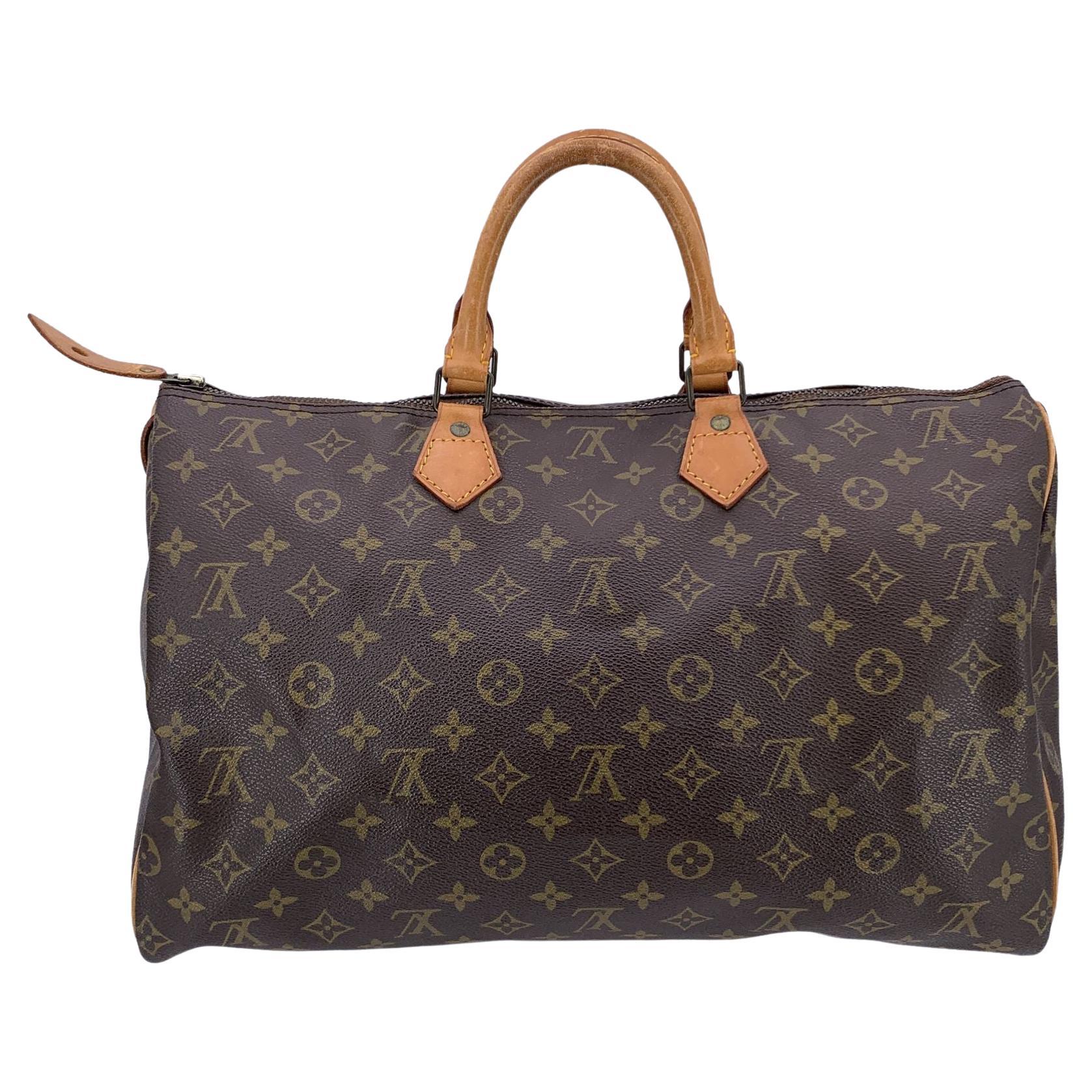Louis Vuitton Vintage Canvas Monogram Speedy 40 Bag Satchel en venta
