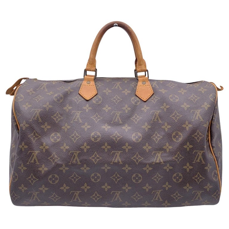 Louis Vuitton Vintage Canvas Monogram Speedy 40 Bag Satchel For Sale at