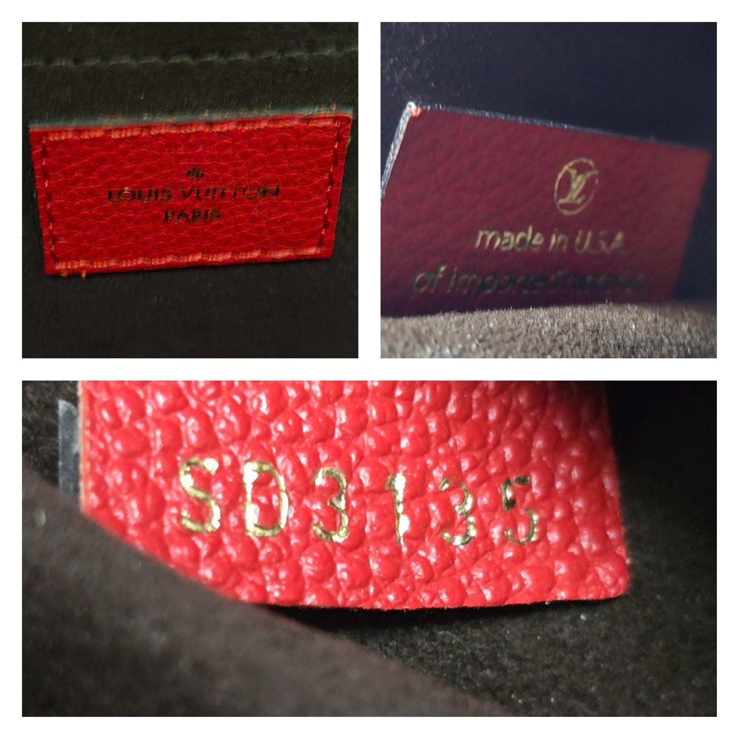 Louis Vuitton Vintage Cherise Empreinte Trocadero Top Handle Bag en vente 6