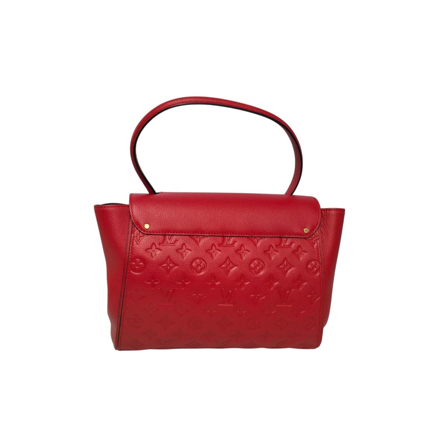 Rouge Louis Vuitton Vintage Cherise Empreinte Trocadero Top Handle Bag en vente