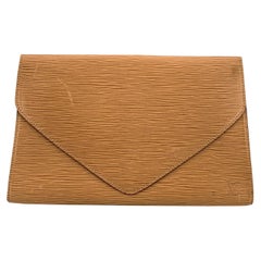 Louis Vuitton Vintage Cream Epi Leather Art Deco PM Clutch Bag