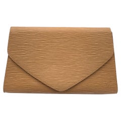 Louis Vuitton Vintage Cream Epi Leather Art Deco PM Clutch Bag