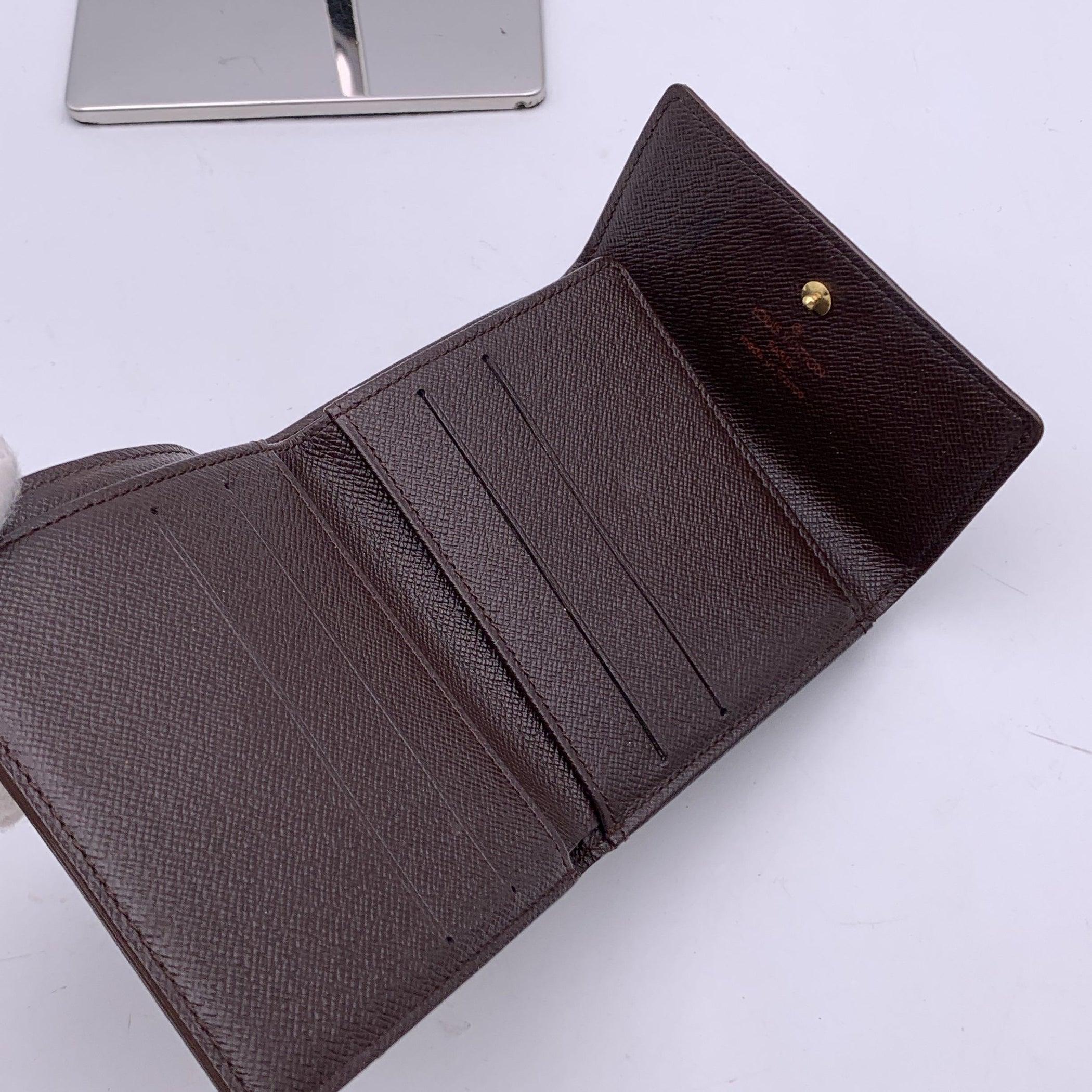 Louis Vuitton Vintage Damier Ebene Canvas Elise Square Compact Wallet 1