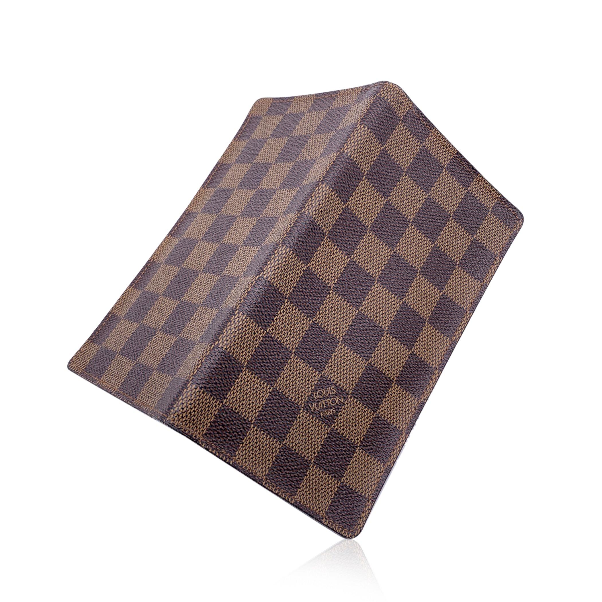 Black Louis Vuitton Vintage Damier Ebene Canvas Long Bifold Wallet