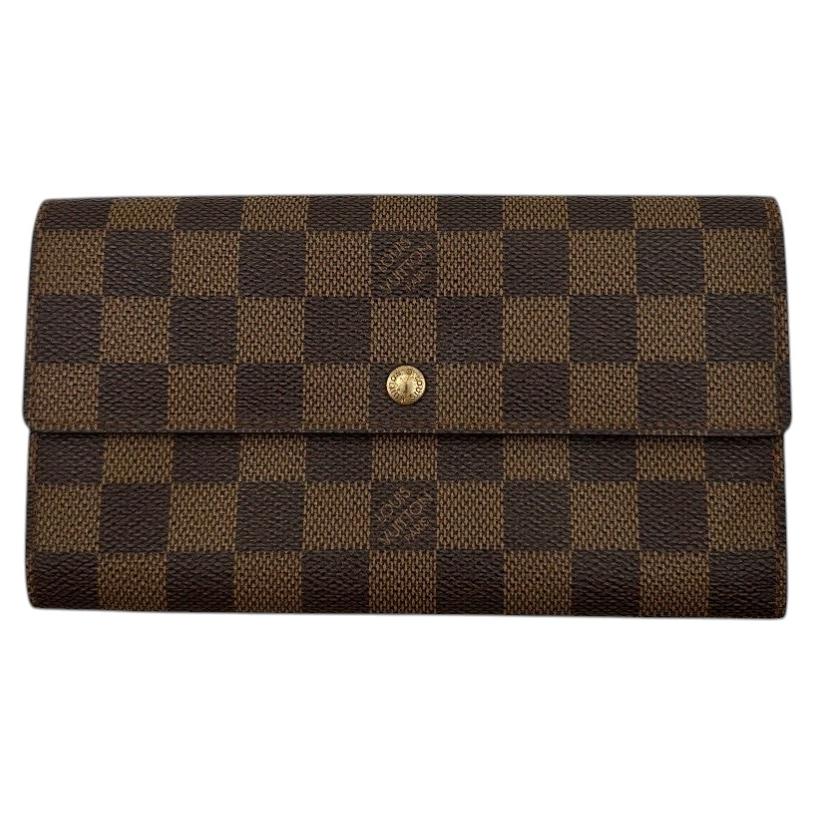 Cartera Larga Louis Vuitton Vintage Damier Ebene Canvas Sarah