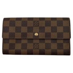 Louis Vuitton Vintage Damier Ebene Canvas Sarah Long Wallet