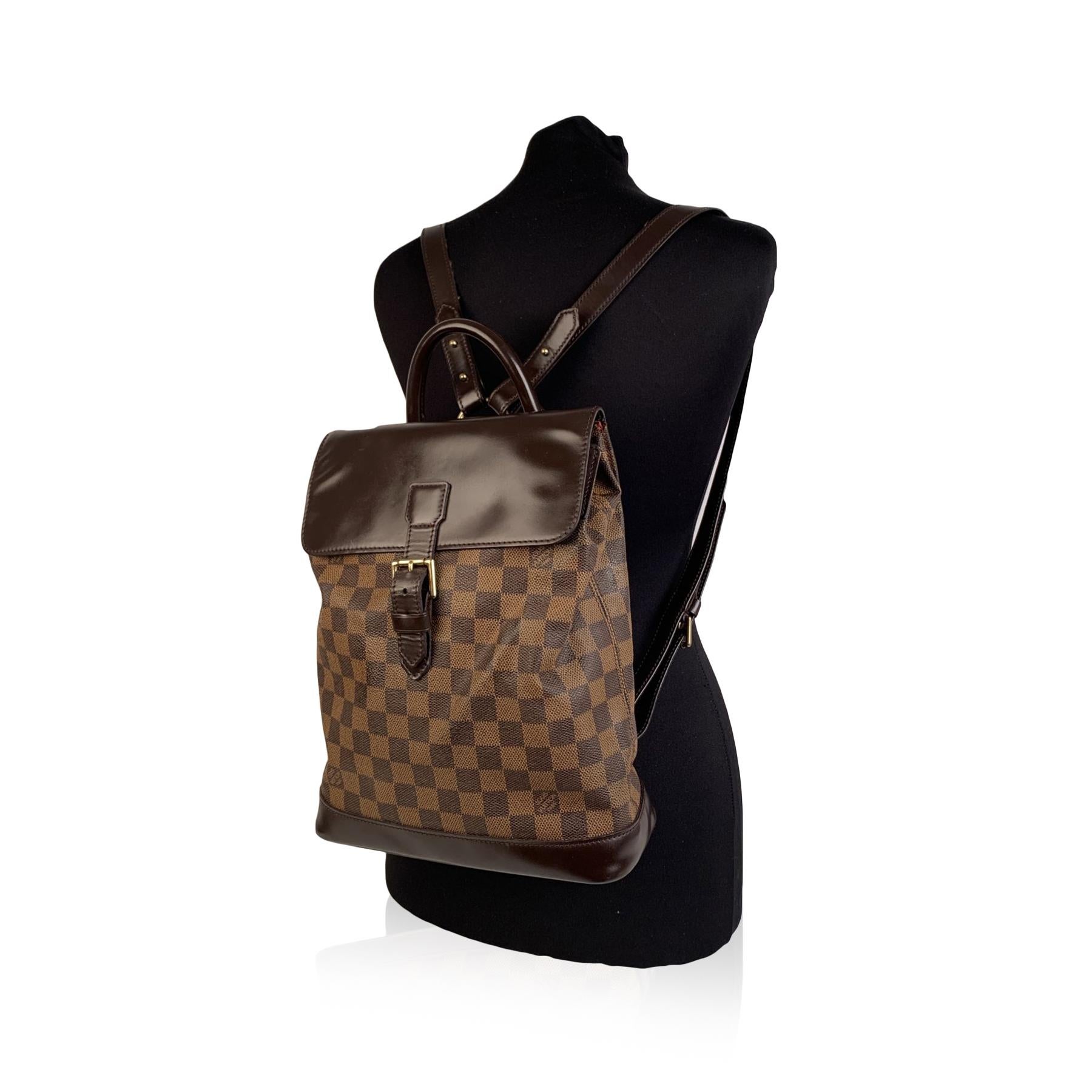 This beautiful Bag will come with a Certificate of Authenticity provided by Entrupy, leading International Fashion Authenticators. The certificate will be provided at no further cost.

Louis Vuitton brown Damier Ebene canvas 'Soho' backpack. Crafted