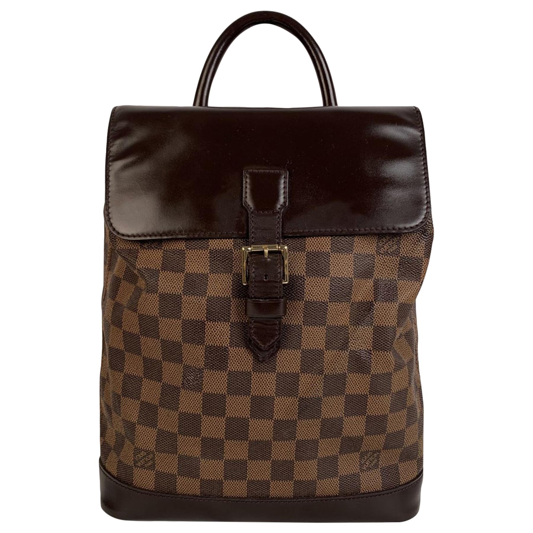 Louis Vuitton Vintage Damier Ebene Canvas Soho Backpack Bag