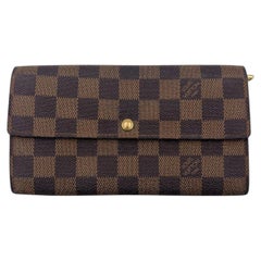 Louis Vuitton Vintage Damier Ebene Long Sarah Continental Wallet