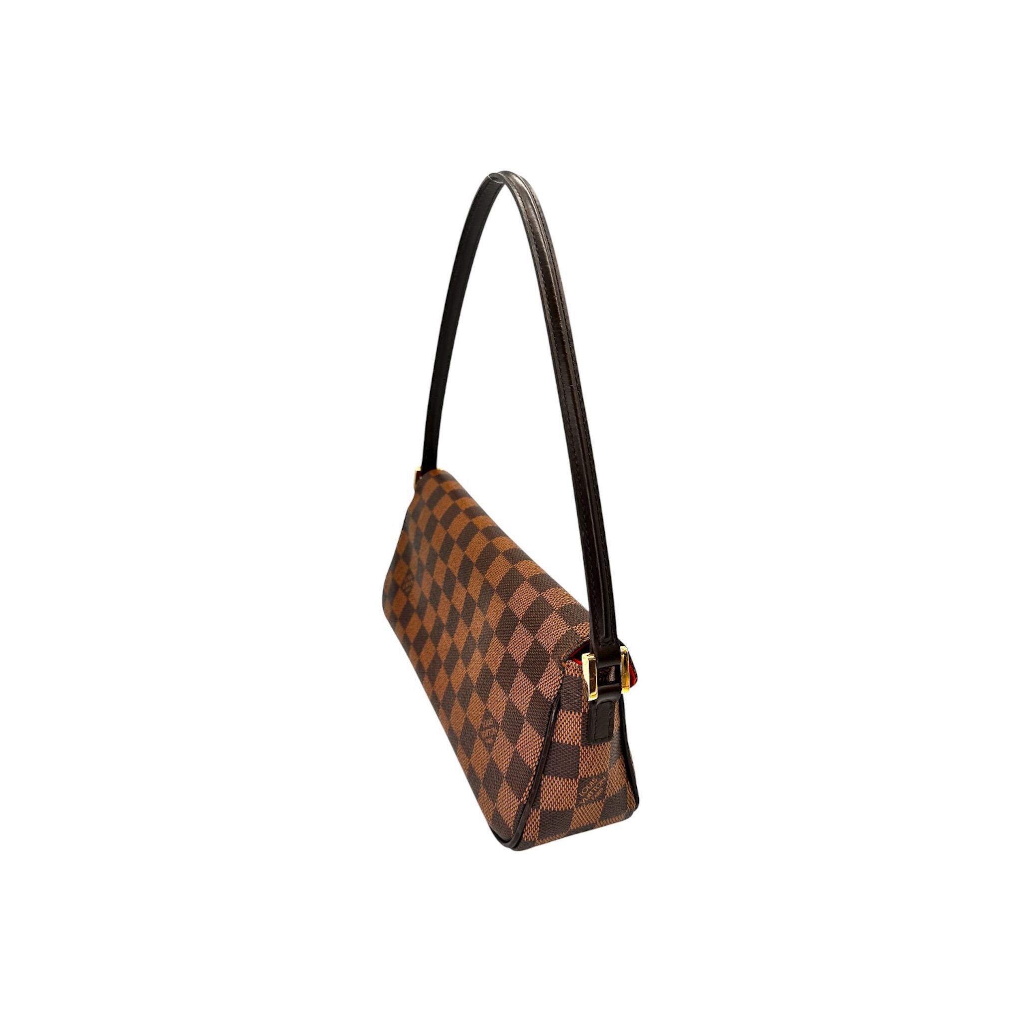 Louis Vuitton Vintage Damier Ebene Recoleta Shoulder Bag Bon état - En vente à Scottsdale, AZ
