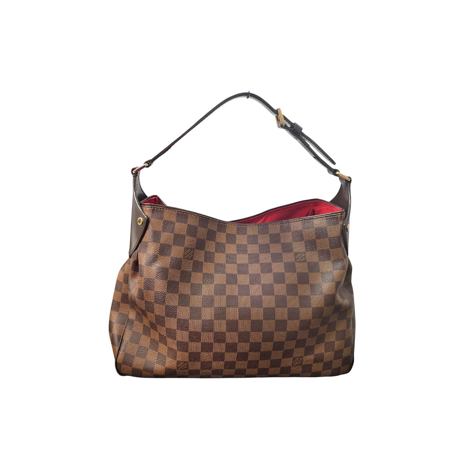 Marron Louis Vuitton Vintage Damier Ebene Reggia Hobo Bag en vente