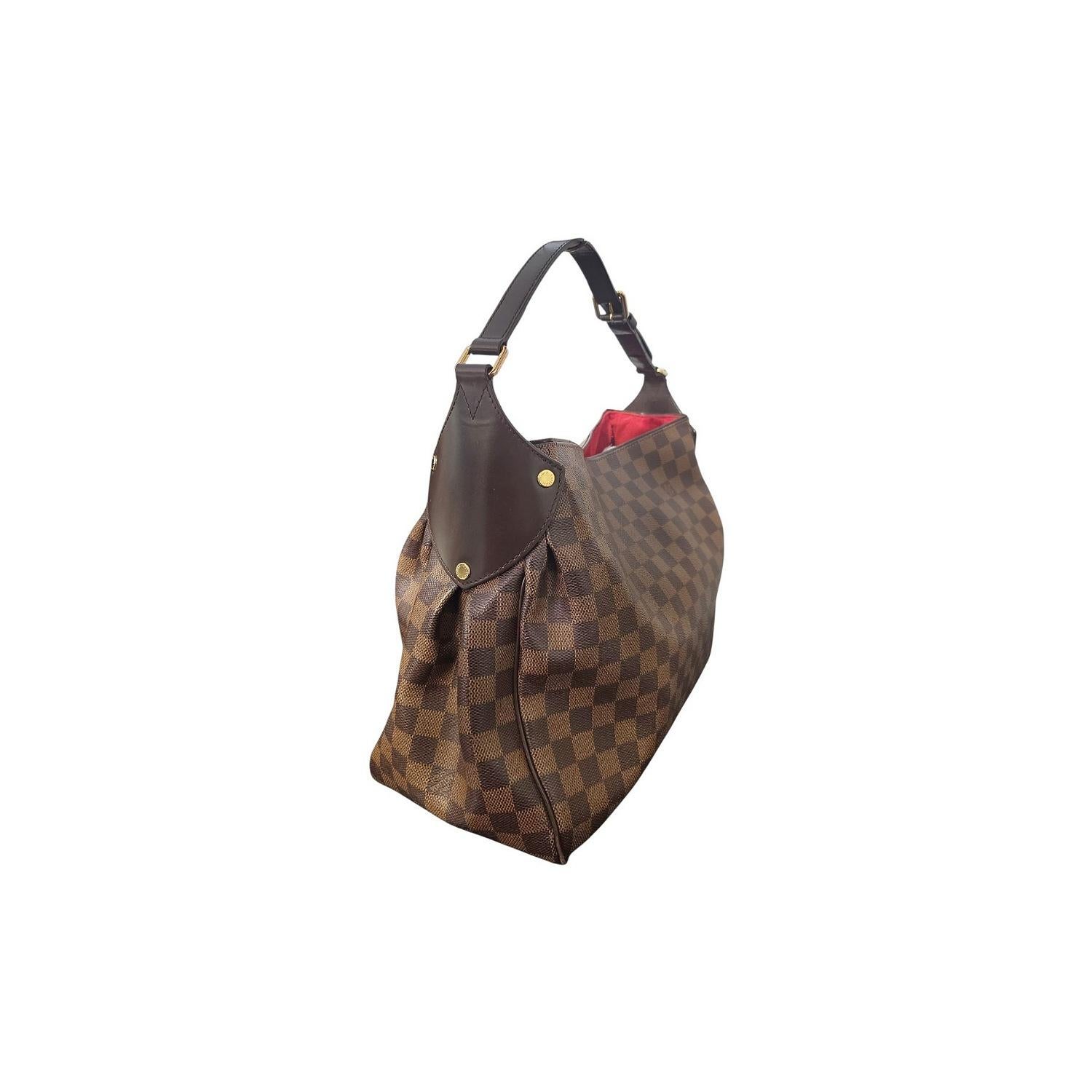 Louis Vuitton Vintage Damier Ebene Reggia Hobo Bag Bon état - En vente à Scottsdale, AZ