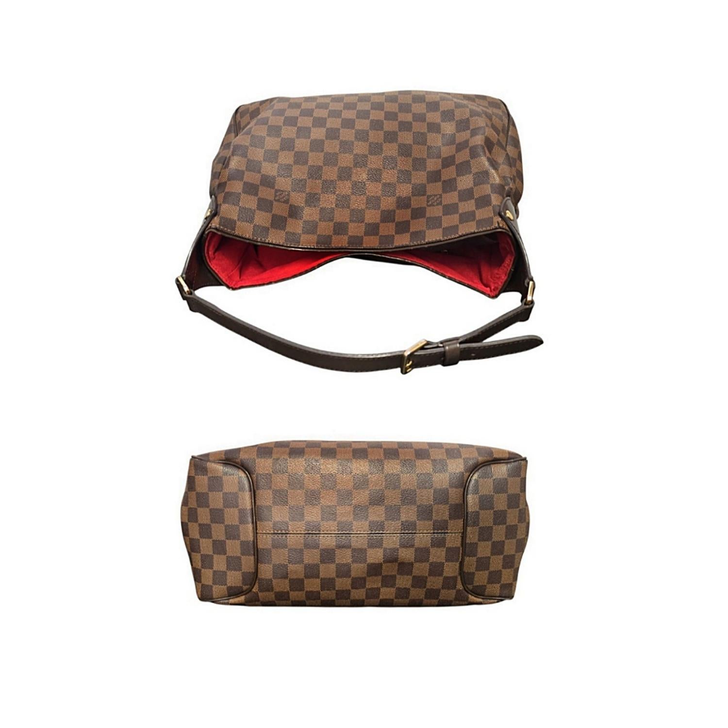 Louis Vuitton Vintage Damier Ebene Reggia Hobo Bag en vente 1