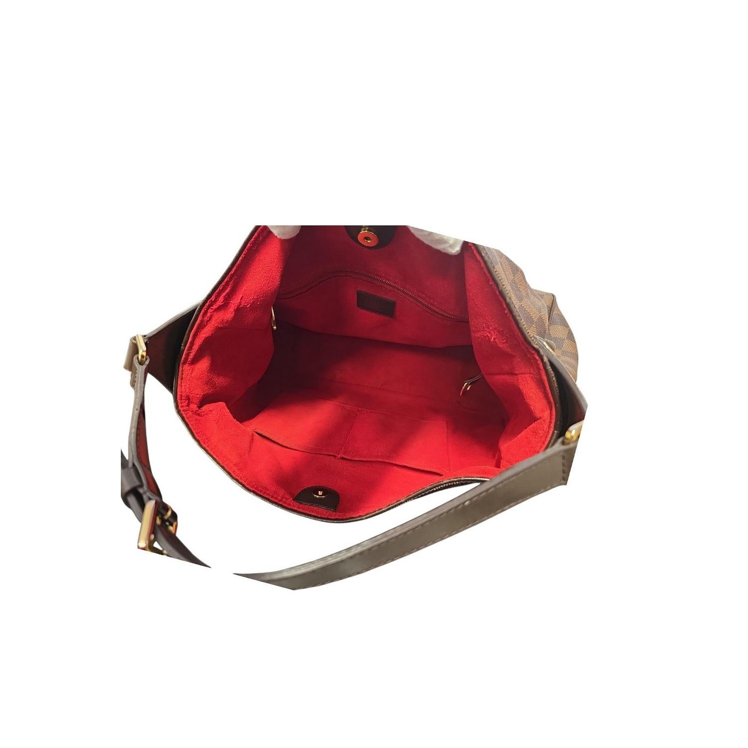 Louis Vuitton Vintage Damier Ebene Reggia Hobo Bag en vente 2