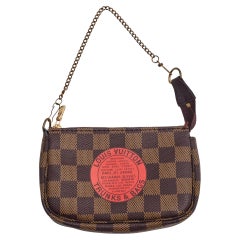 Louis Vuitton Used Damier Ebene Trunks & Bags Pochette Accessoires Mini