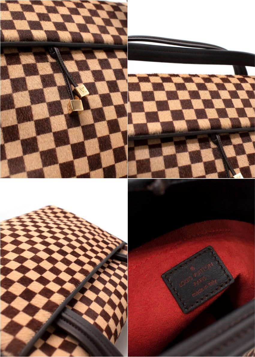 Louis Vuitton Vintage Damier Sauvage Lionne Brown Calf Hair Bag In New Condition In London, GB