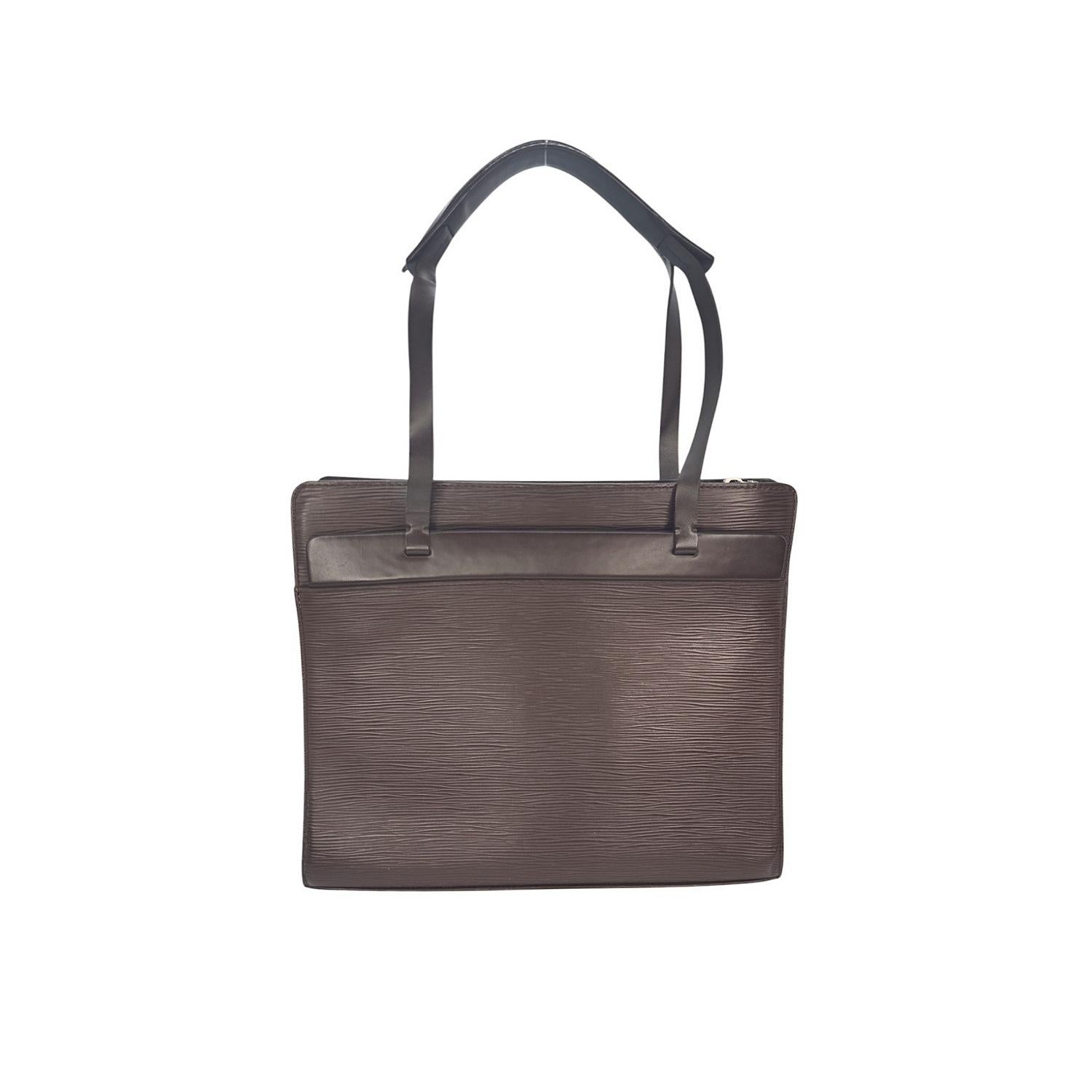 Gray Louis Vuitton Vintage EPI Croisette PM Tote Moka For Sale