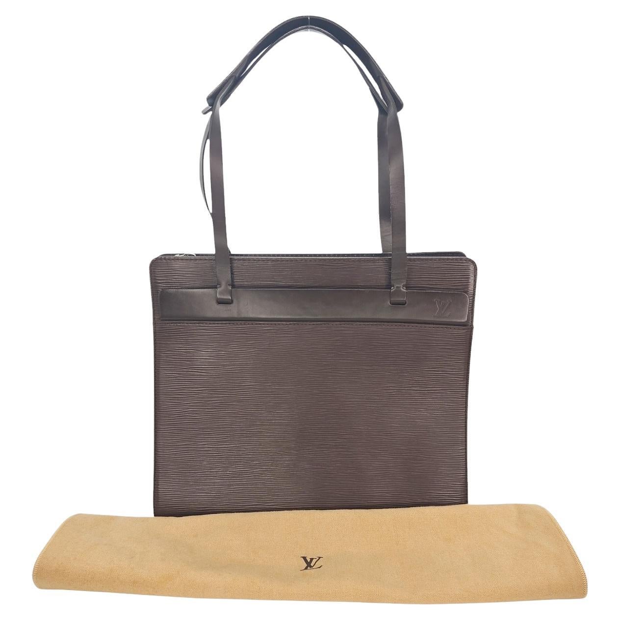 Louis Vuitton Vintage EPI Croisette PM Tote Moka For Sale