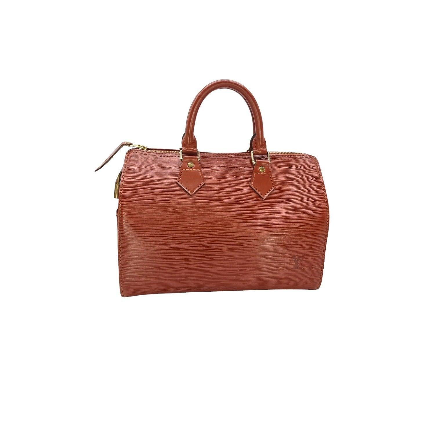 Louis Vuitton Vintage EPI Kenyan Brown Speedy 25 Bag In Excellent Condition In Scottsdale, AZ