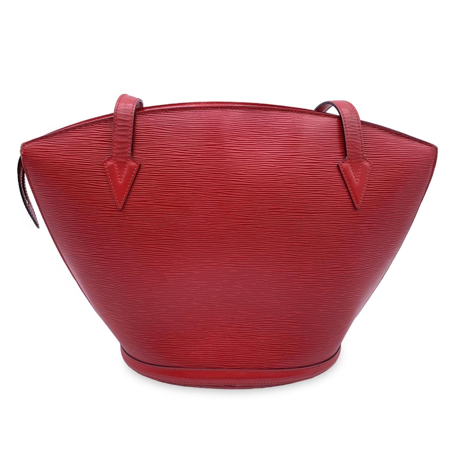 Women's Louis Vuitton Vintage Epi Red Leather Saint Jacques GM Tote Bag For Sale
