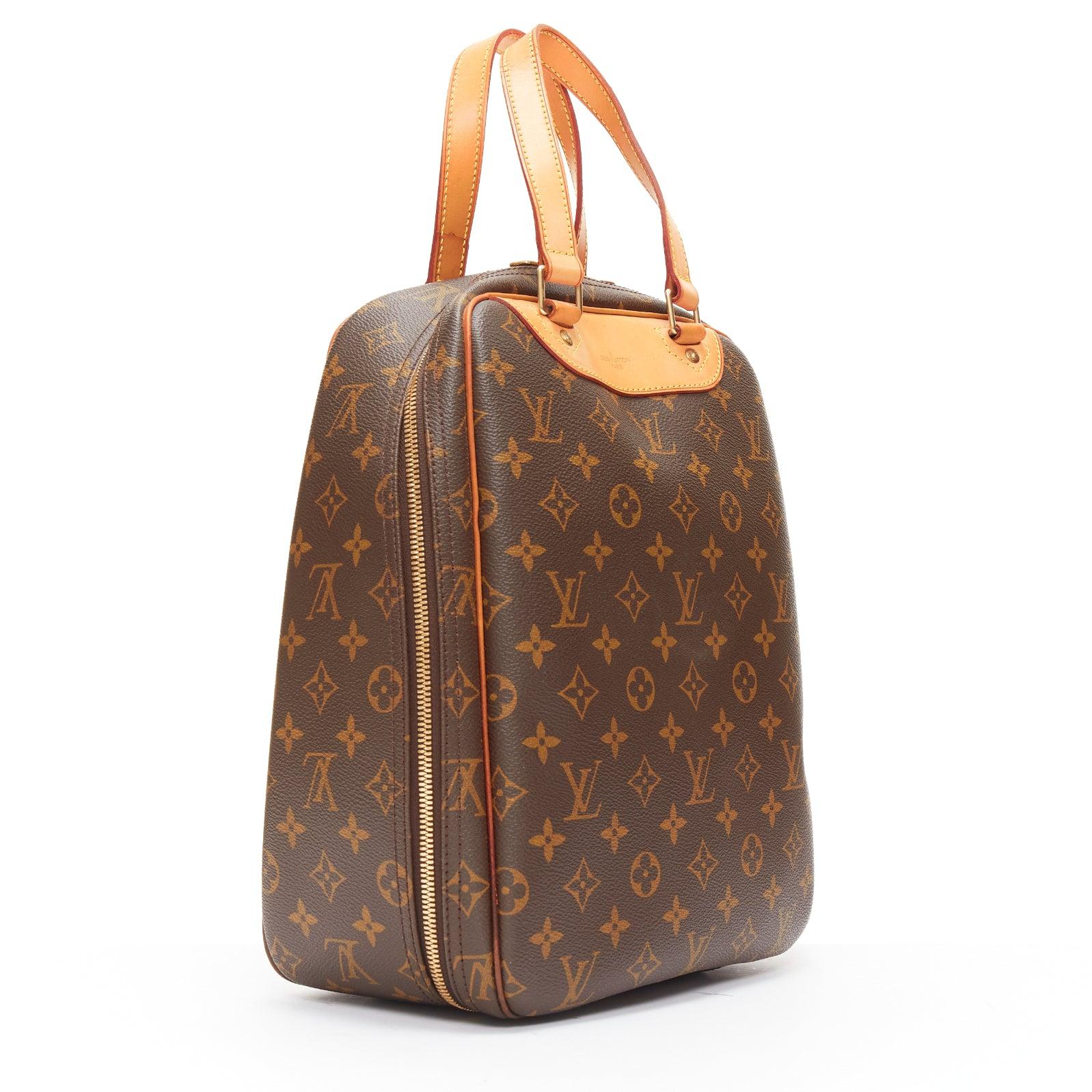 LOUIS VUITTON Vintage Excursion brown LV monogram long tote bag In Good Condition For Sale In Hong Kong, NT