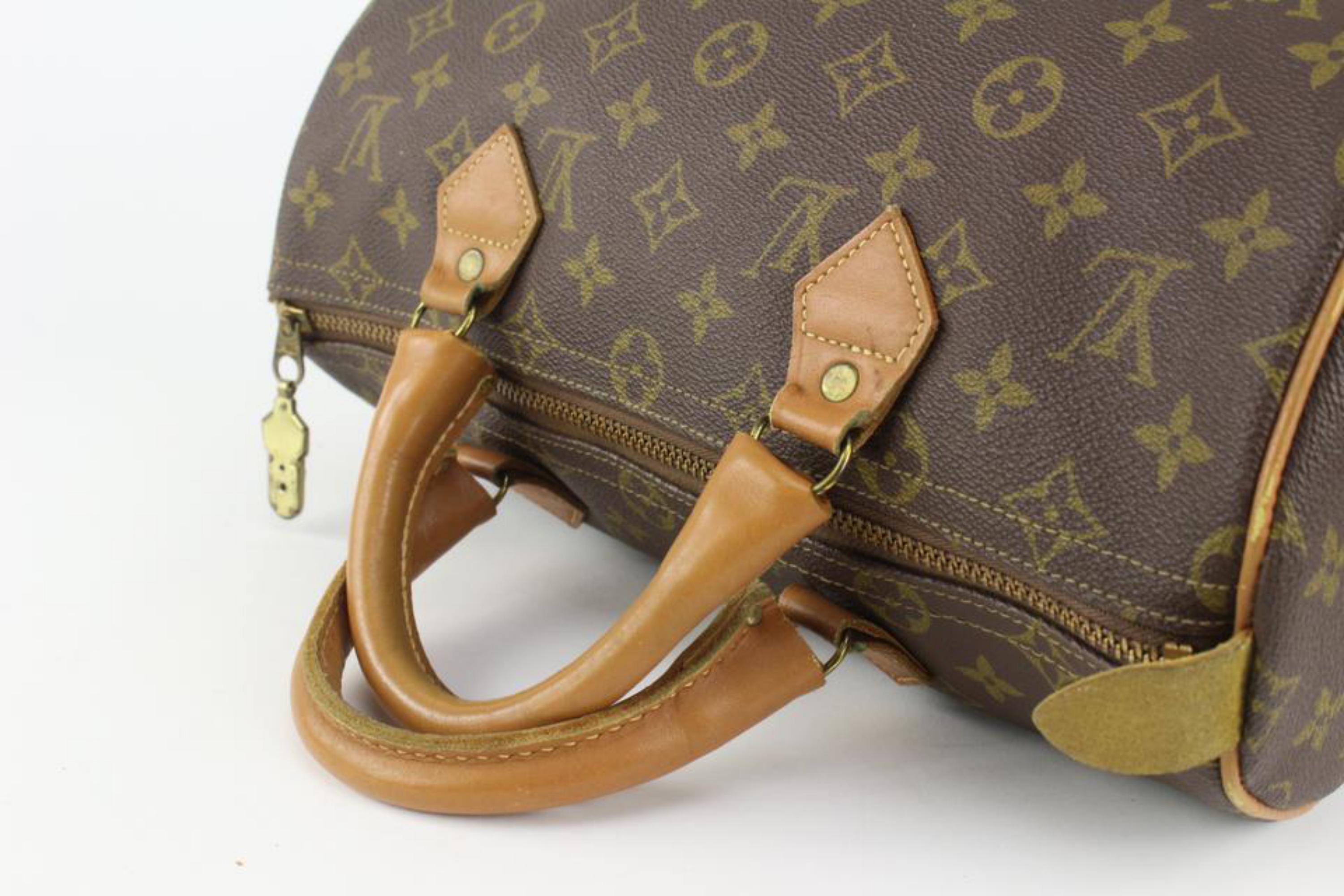 Louis Vuitton Vintage French Co USA Monogram Speedy 30 Boston Bag 1123LV24 In Good Condition In Dix hills, NY