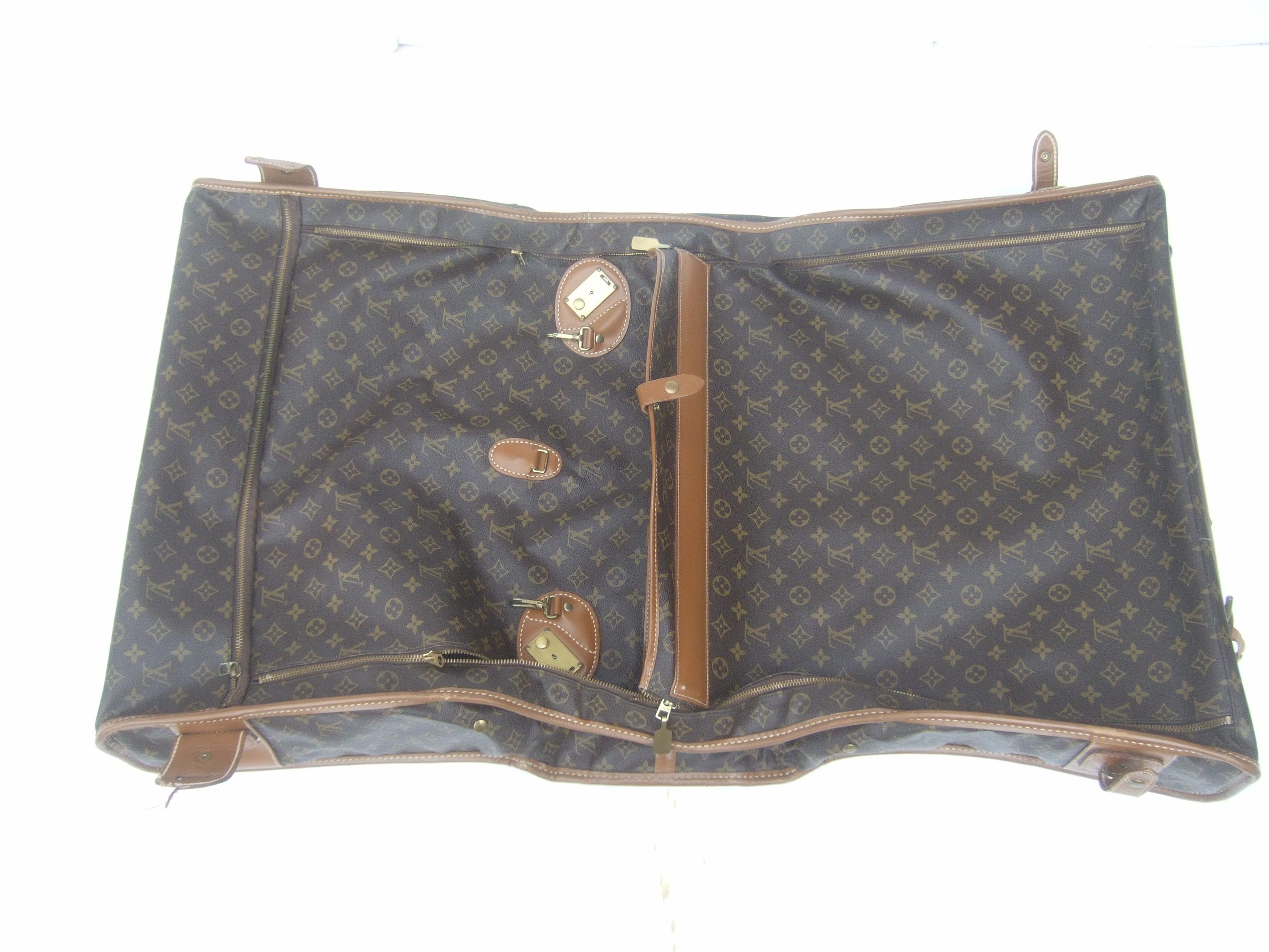 Gray Louis Vuitton Vintage Garment Bag Travel Luggage 