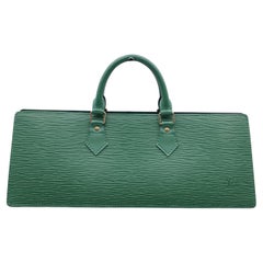 Louis Vuitton Vintage Green Epi Leather Sac Triangle Tricot Bag