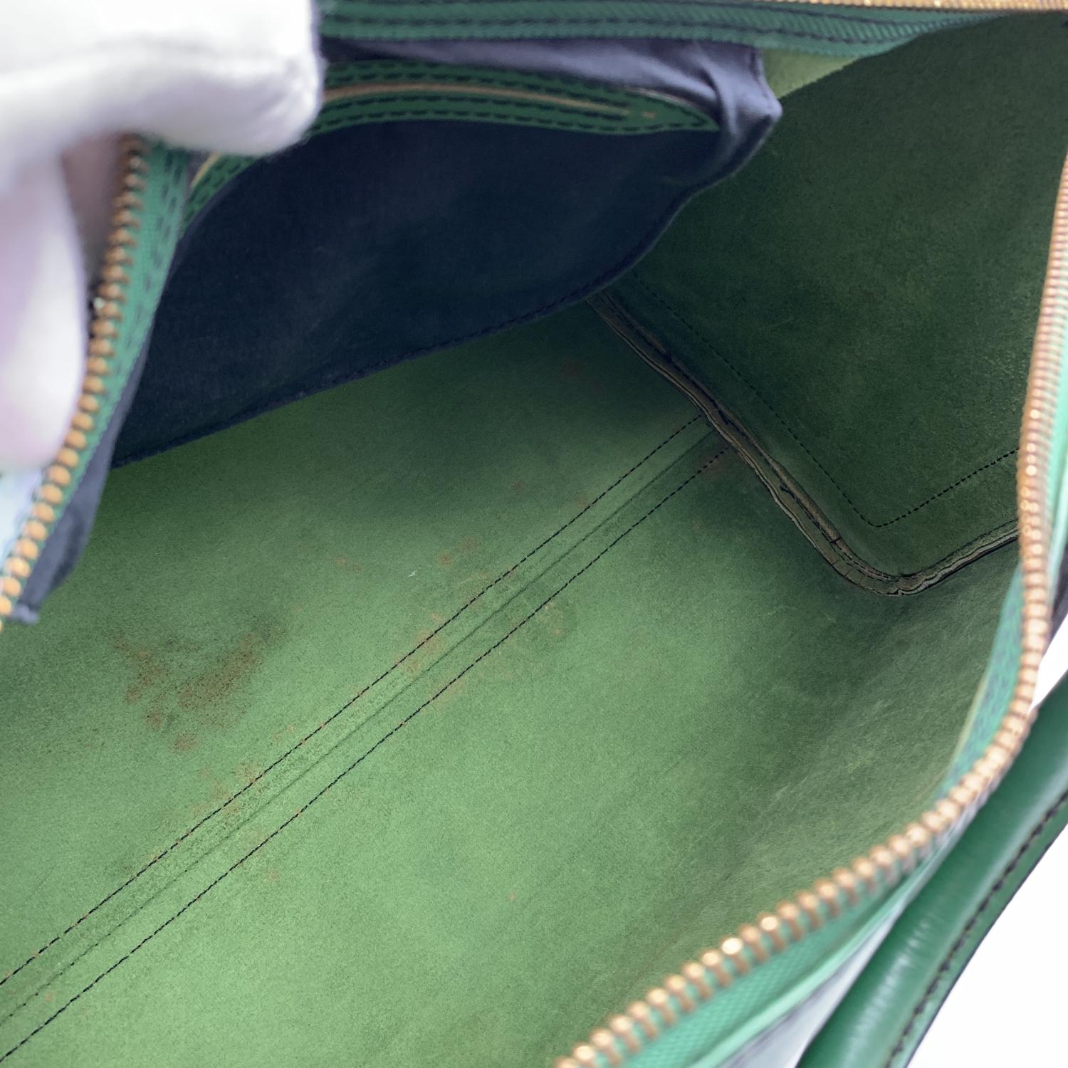 Louis Vuitton Vintage Green Epi Leather Speedy 35 Boston Bag Handbag 1