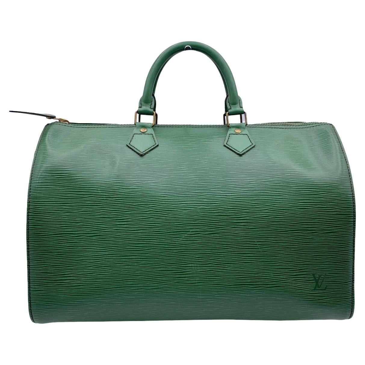 Louis Vuitton Vintage Green Epi Leather Speedy 35 Boston Bag Handbag