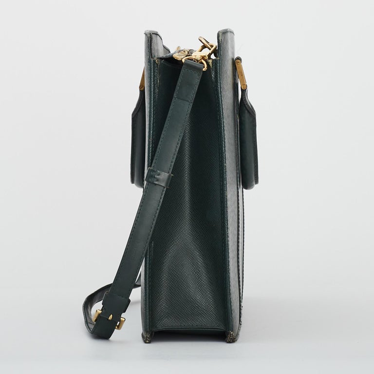 Louis Vuitton Green Leather Vintage Attache Case /Briefcase Epi