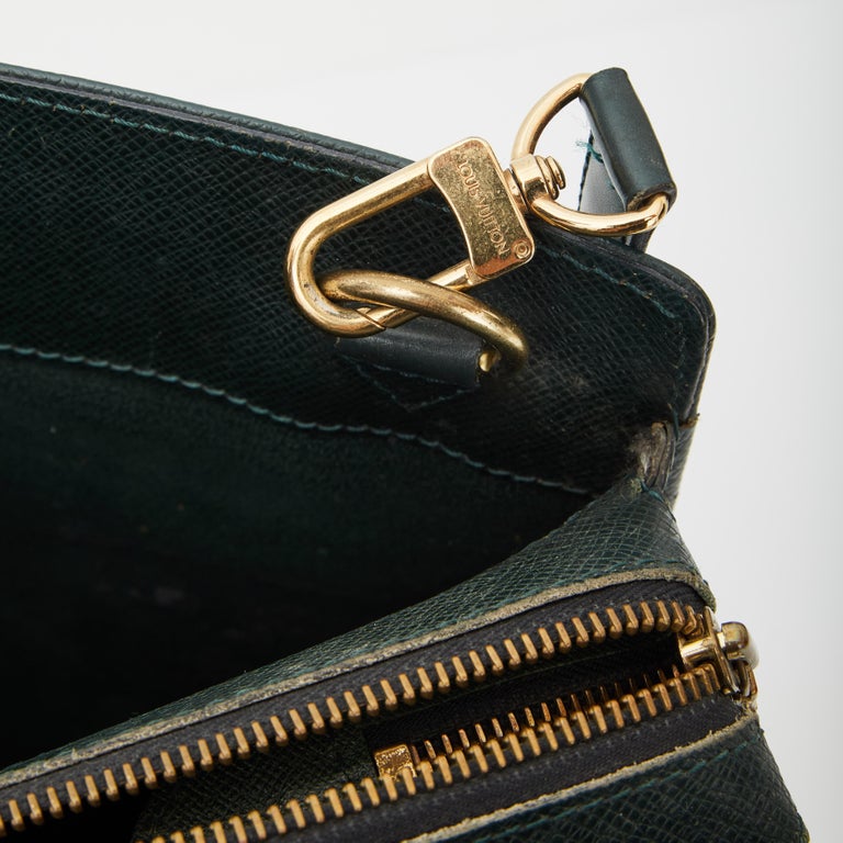 Louis+Vuitton+Losan+Briefcase+Green+Leather for sale online