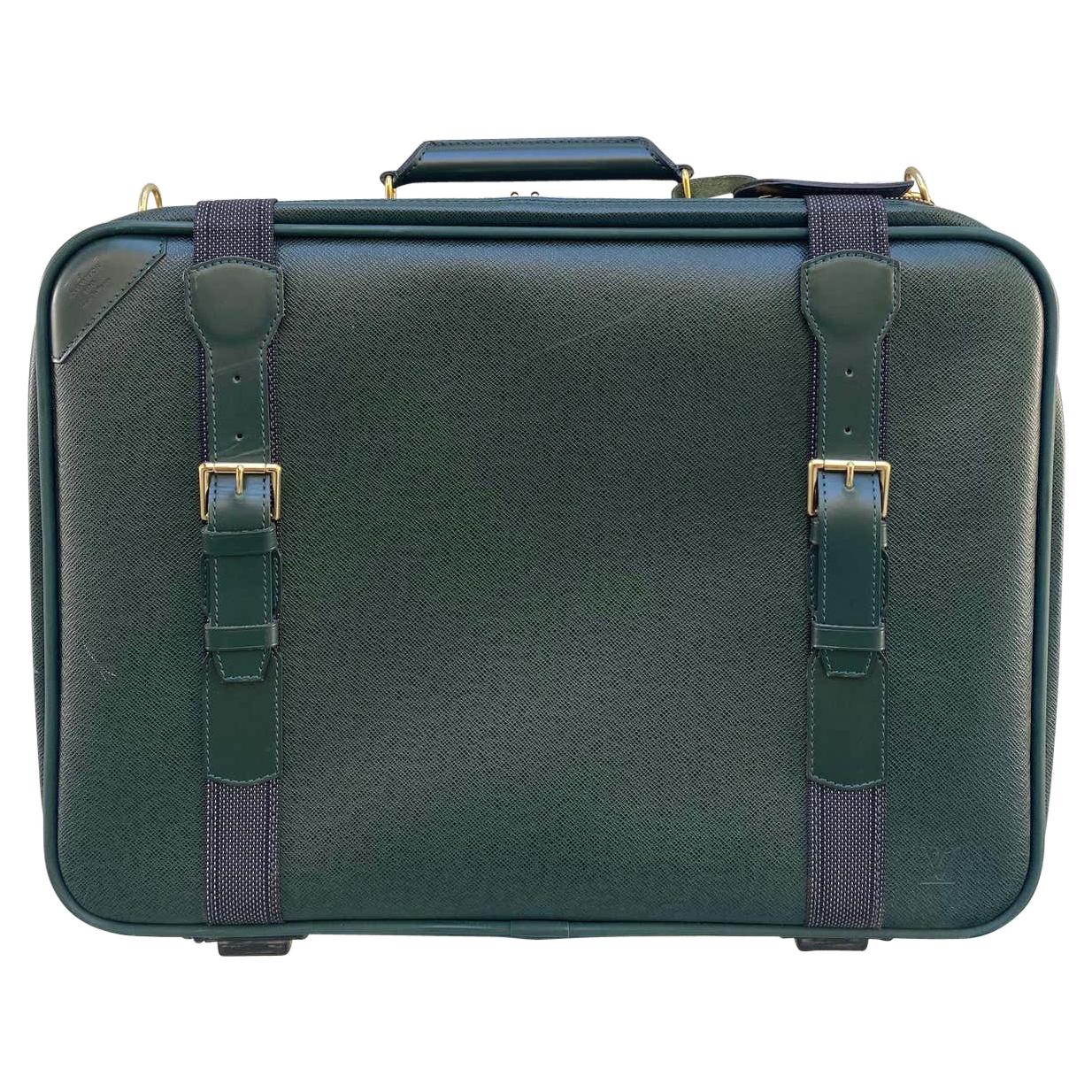 Louis Vuitton Vintage Green Taiga Leather Suitcase 53cm