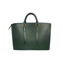 Louis Vuitton Vintage Green Taiga Portfolio Briefcase