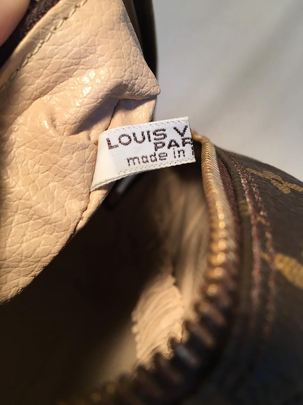 Women's Louis Vuitton Vintage Customized Daisies Trousse Cosmetic Travel Pouch Clutch