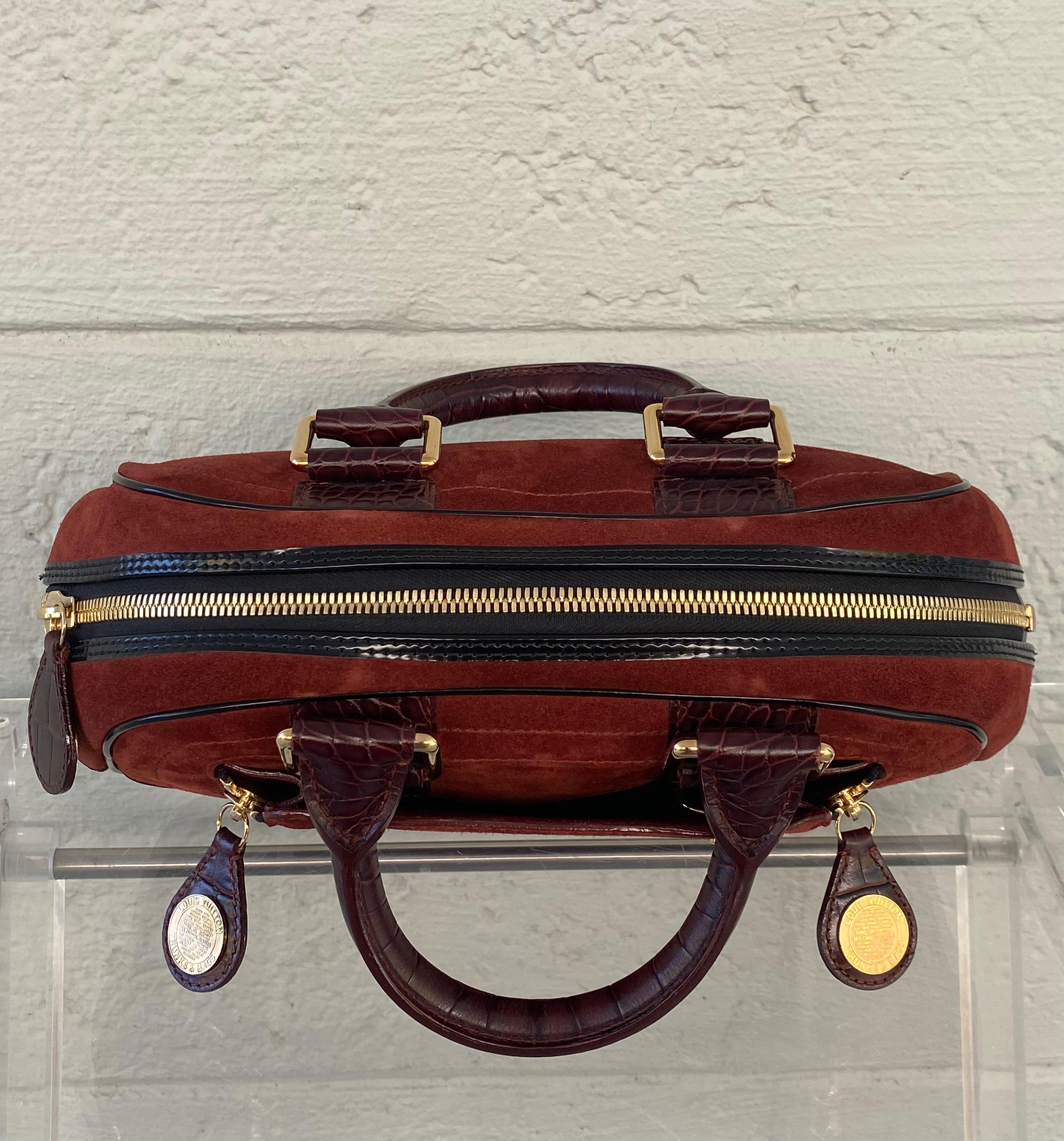 Louis Vuitton Vintage Limited Edition Havane Bowling Trunk Bag In Excellent Condition In Fort Lauderdale, FL