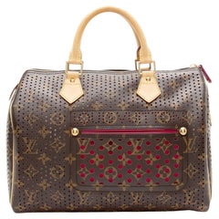 Louis Vuitton Vintage Limited Edition Monogram Perforated Speedy 30 Satchel