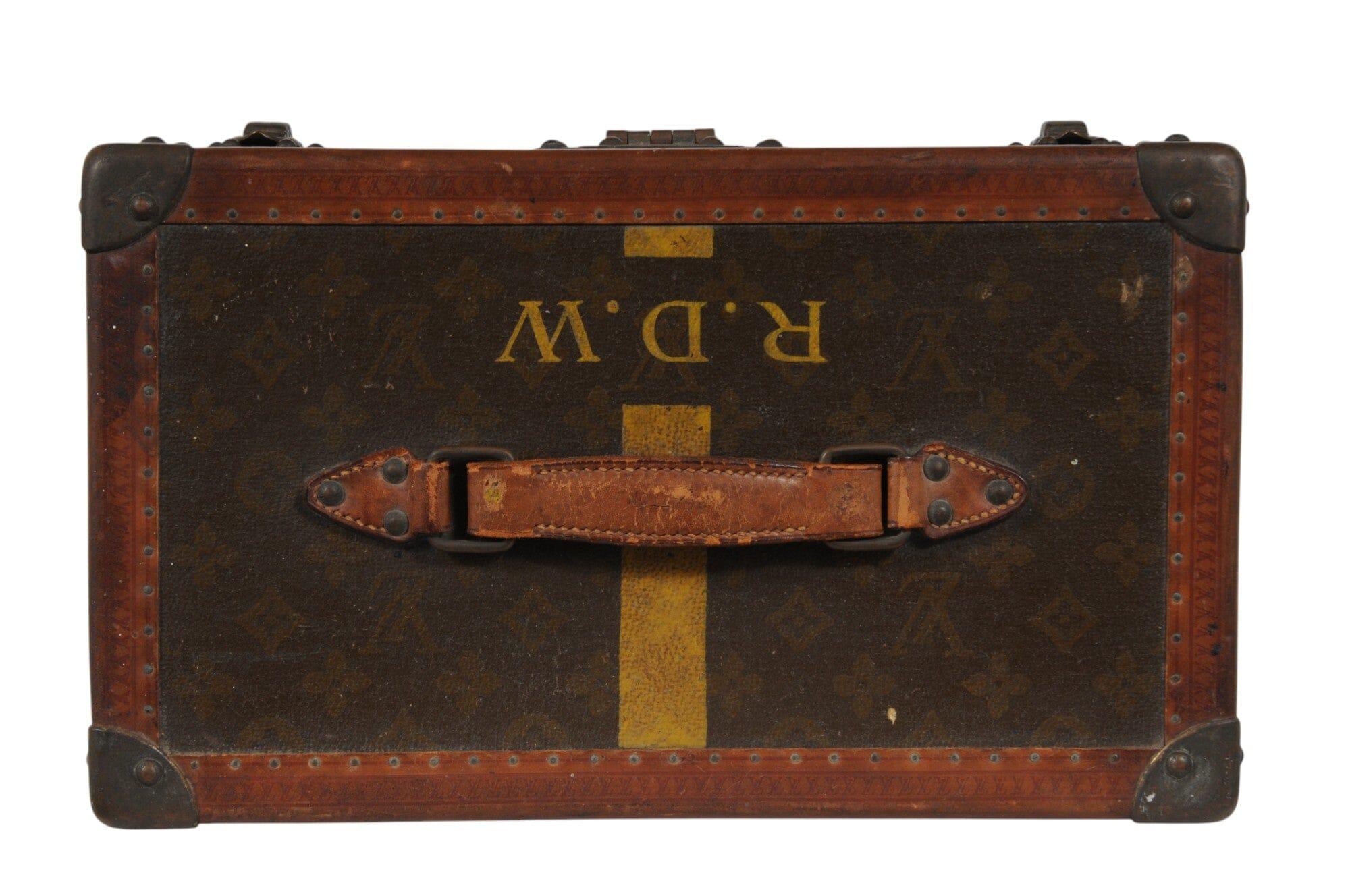 Louis Vuitton Vintage Lv Logo Monogram Boite Trunk Vanity Train Case Hard Sided im Angebot 8