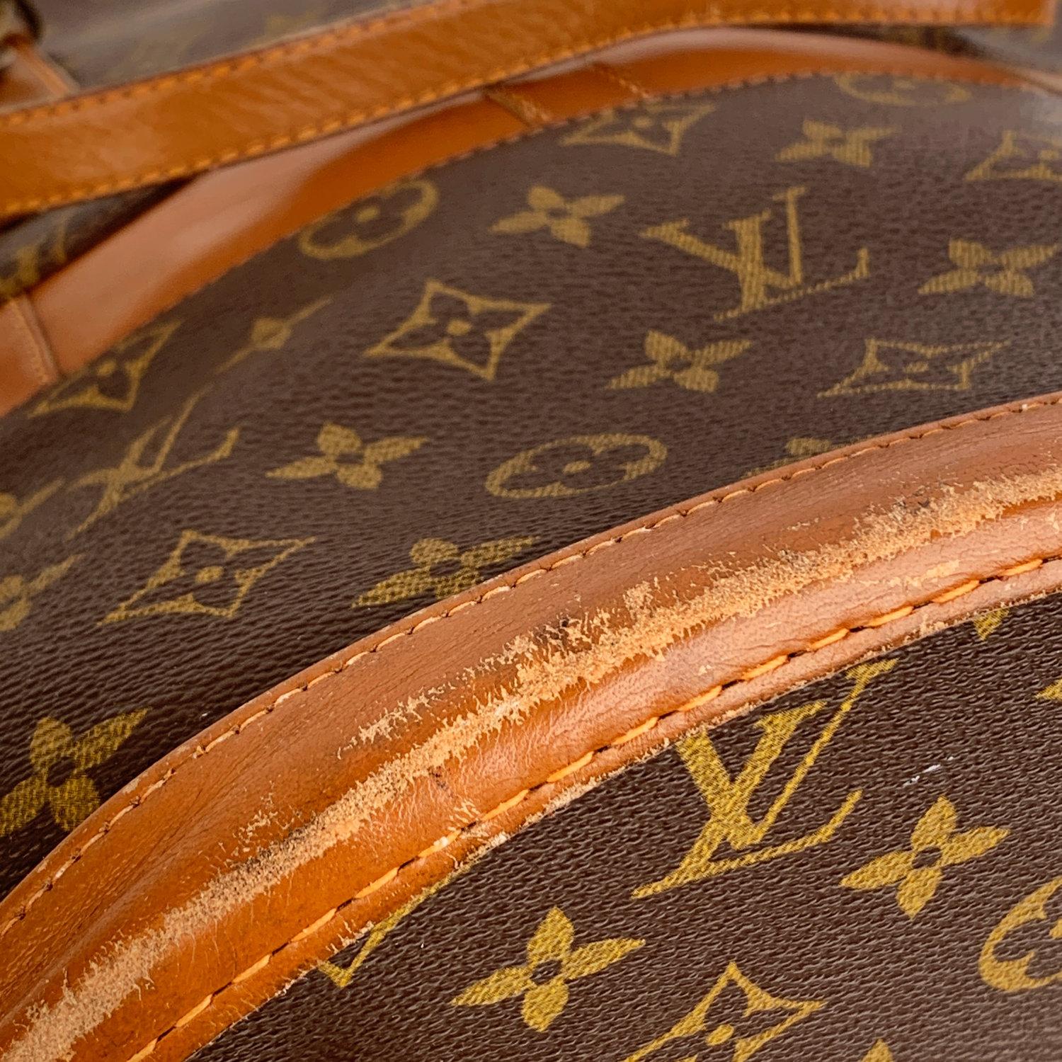 Brown Louis Vuitton Vintage Made in USA French Co. Monogram Large Bucket Bag