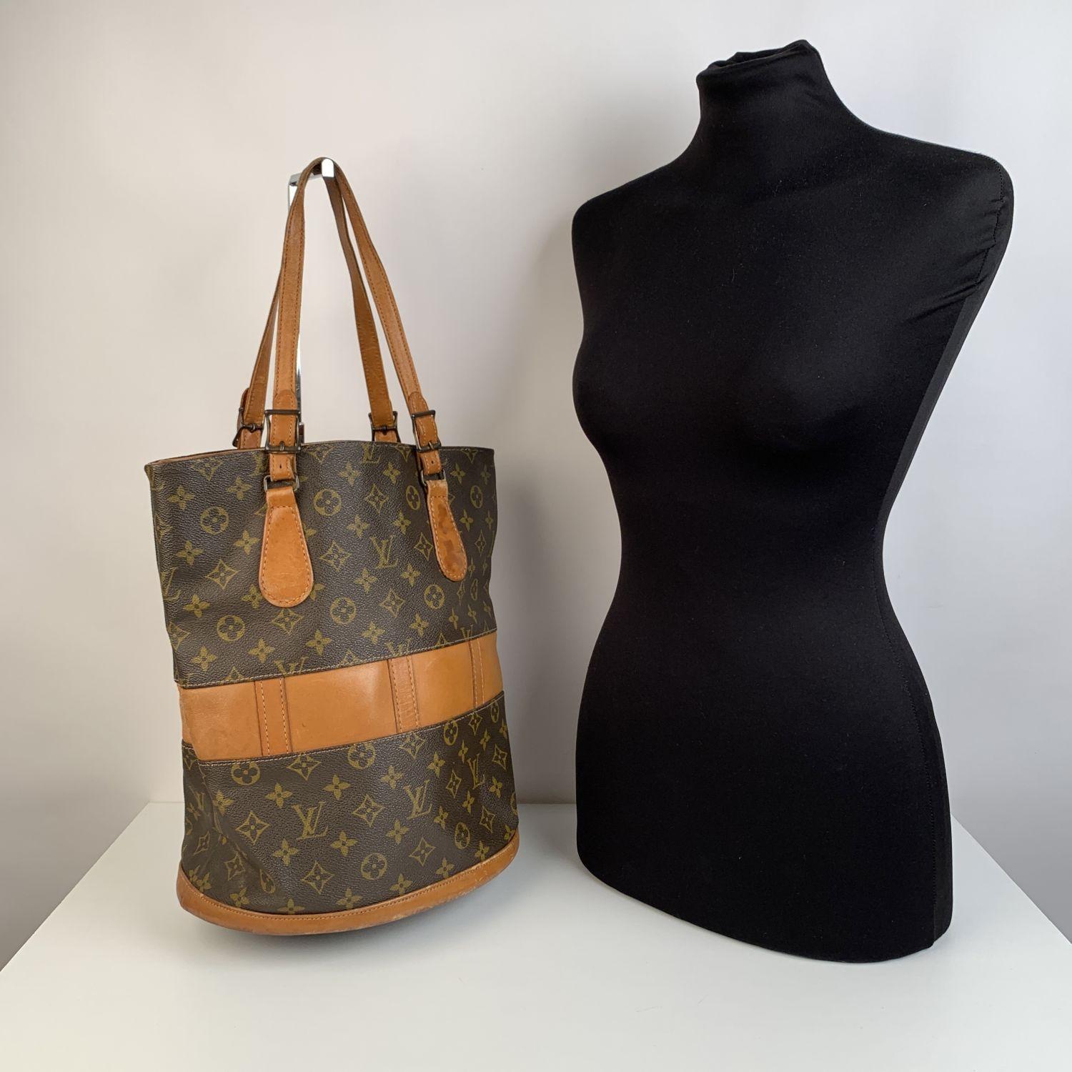 Women's Louis Vuitton Vintage Made in USA French Co. Monogram Large Bucket Bag