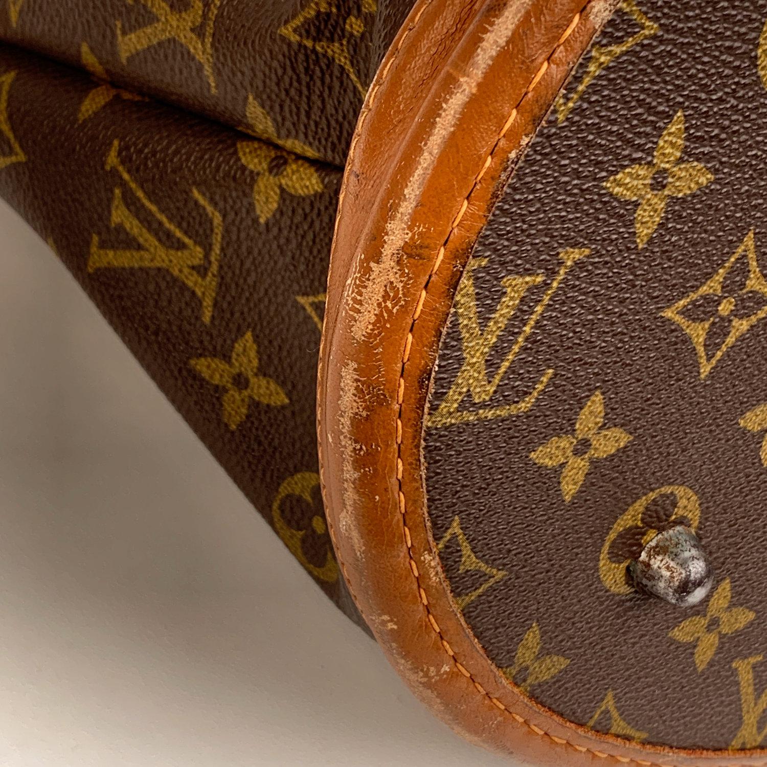 Louis Vuitton Vintage Made in USA French Co. Monogram Large Bucket Bag In Good Condition In Rome, Rome