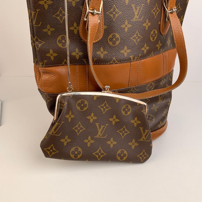 Louis Vuitton Vintage Made in USA French Co. Monogram Large Bucket Bag