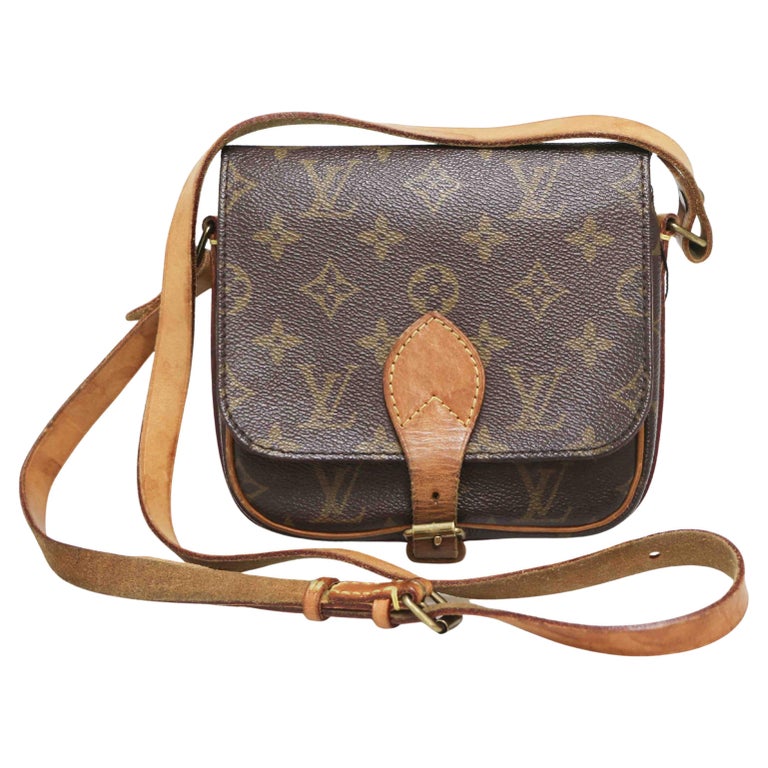 LOUIS VUITTON Vintage Mini Cartouchière in Toile and Leather at 1stDibs